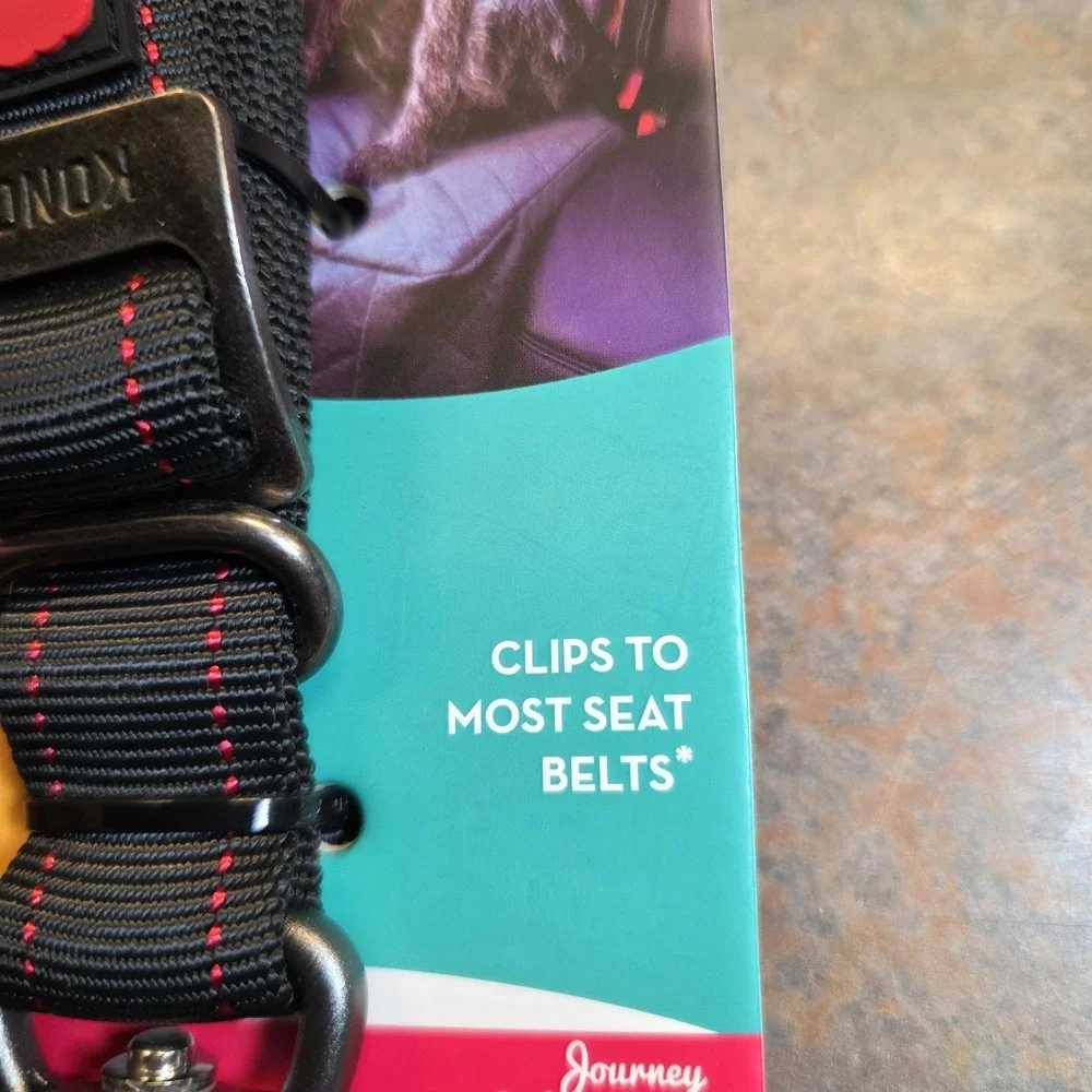 KONG Travel Deluxe Swivel Tether Seatbelts for Dogs NEW